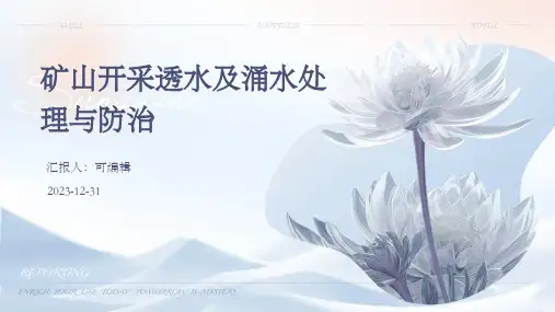 矿山开采透水及涌水处理与防治
