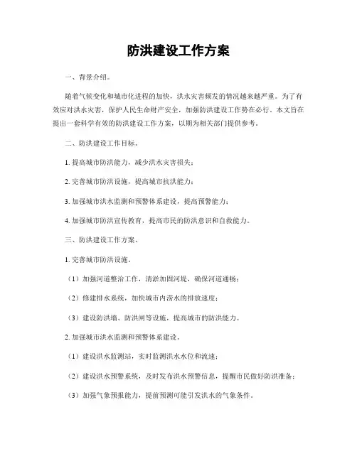 防洪建设工作方案