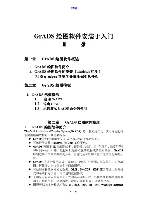 GrADS绘图软件安装及入门