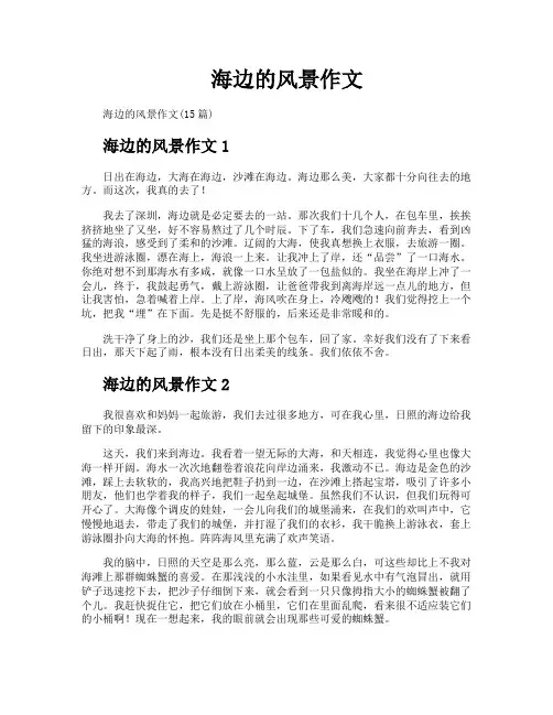 海边的风景作文