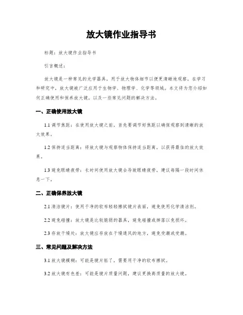 放大镜作业指导书 (2)