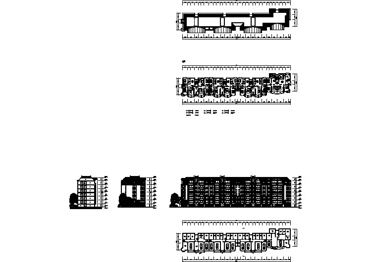 珠海市某小区6000平米6层框混结构住宅楼全套建筑设计CAD图纸