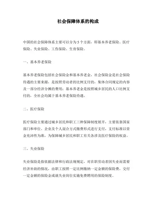 社会保障体系的构成