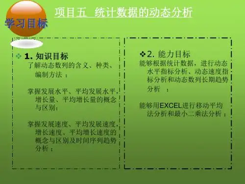 统计教学项目五  统计数据的动态分析