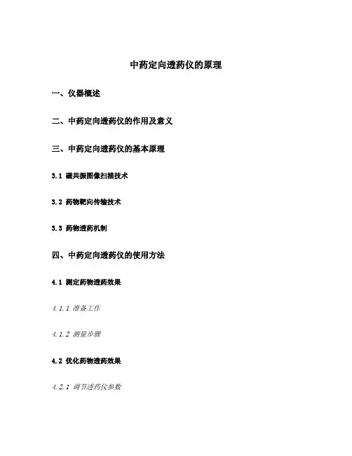 中药定向透药仪的原理