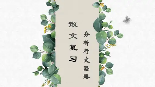 2023届高考散文结构复习(一)分析行文思路+课件19张