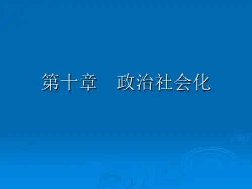 第十章政治社会化