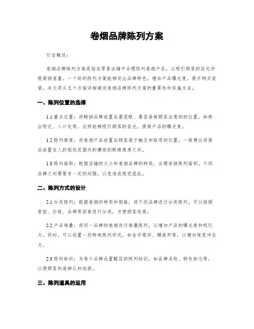 卷烟品牌陈列方案