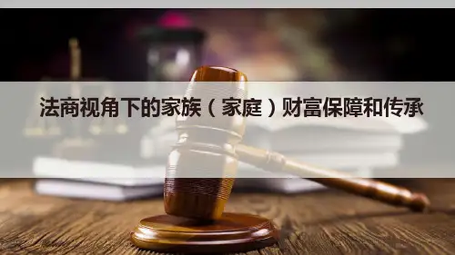 家族财富的保障和传承沙龙版