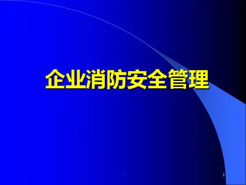 《企业消防安全管理》PPT课件