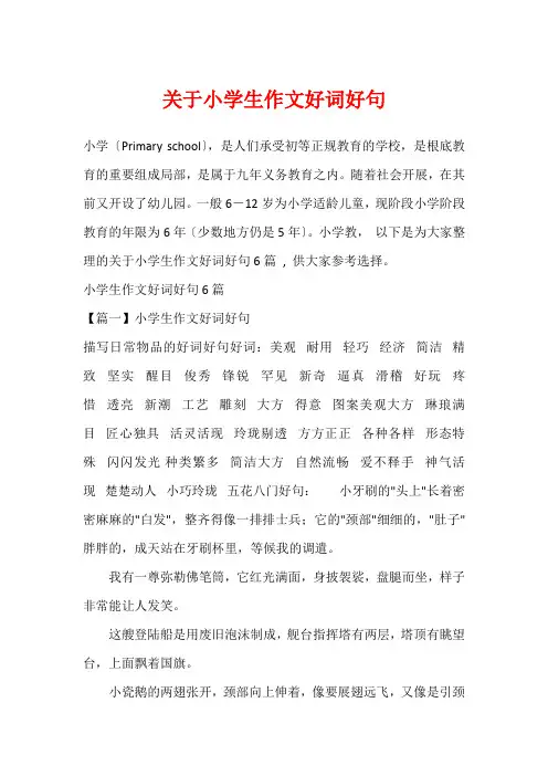 关于小学生作文好词好句_1