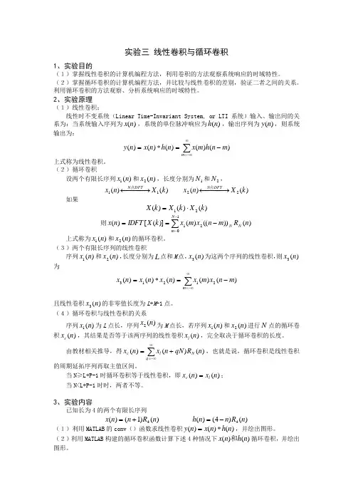 实验三 线性卷积与循环卷积
