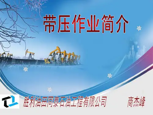 带压作业介绍