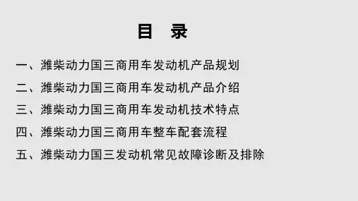 国潍柴III发动机介绍22PPT学习课件