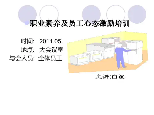 员工激励方法与心态培训PPT资料