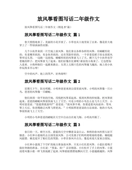放风筝看图写话二年级作文