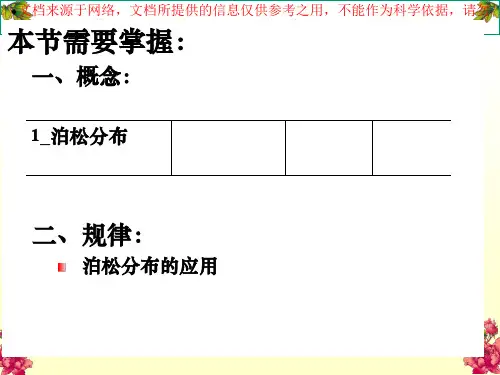最新交通流参数的泊松分布专业知识讲座