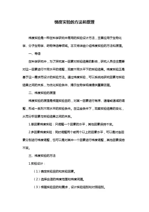 梯度实验的方法和原理