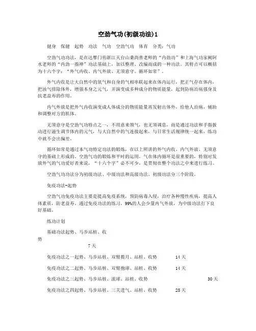 空劲气功(初级功法)1