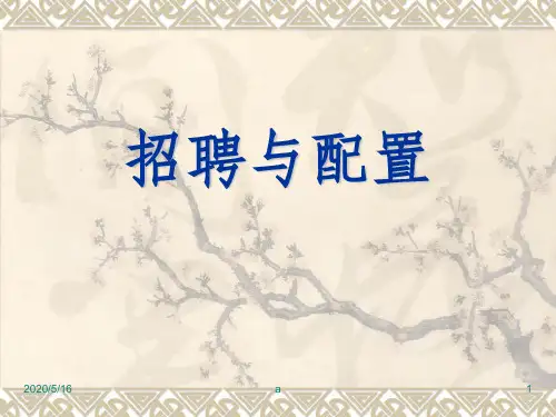 人力资源招聘与配置ppt