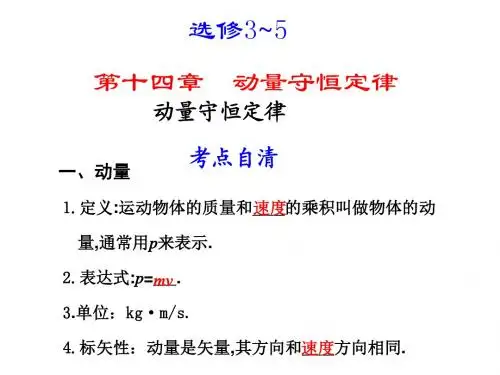 动量守恒定律专题复习PPT课件 人教课标版