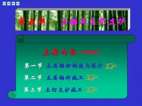 第五讲 土层锚杆