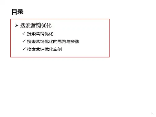 搜索营销优化进阶han课件
