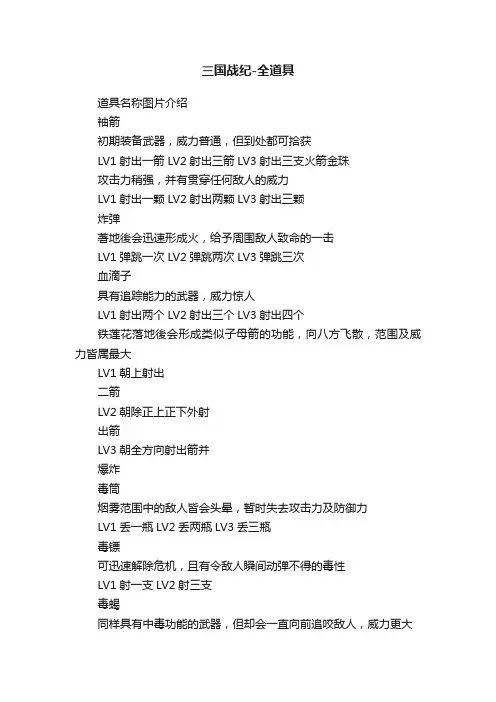 三国战纪-全道具