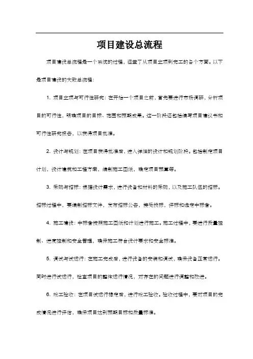 项目建设总流程