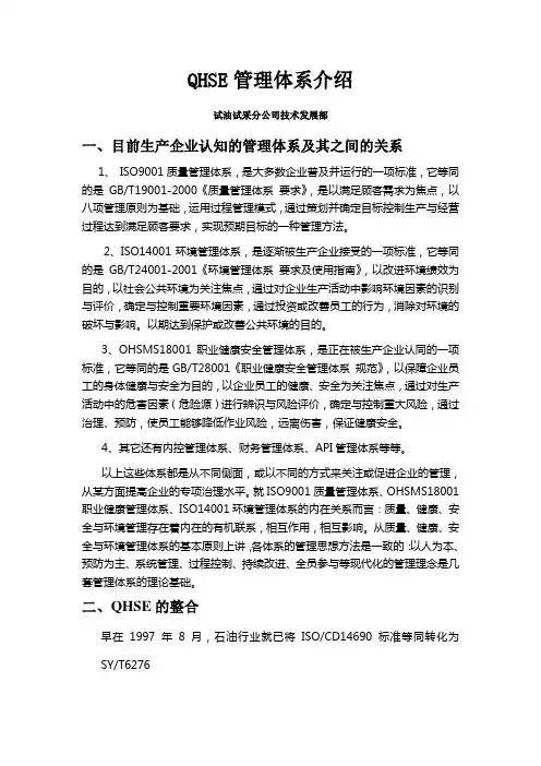 QHSE管理体系介绍