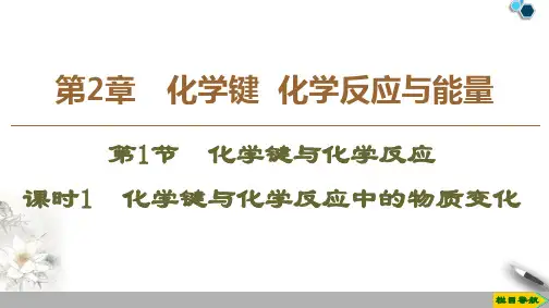 2019-2020鲁科版化学选修2 第2章 第1节 课时1 化学键与化学反应中的物质变化课件PPT