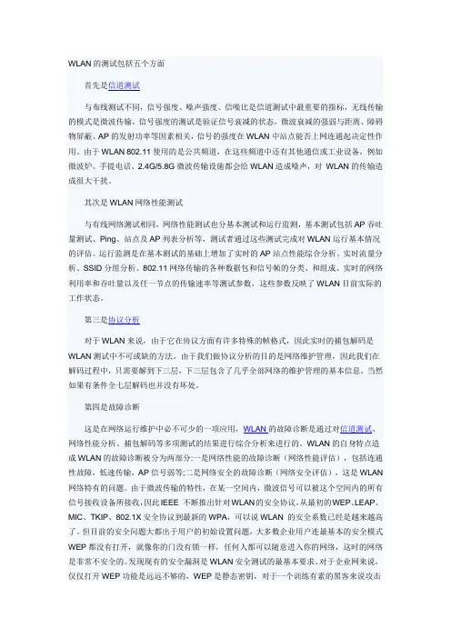 wlan的测试内容