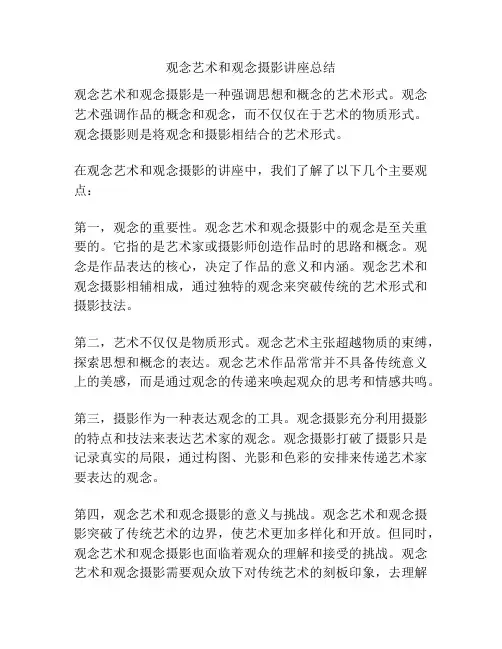 观念艺术和观念摄影讲座总结