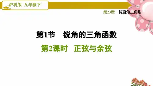 《正弦与余弦》PPT课件