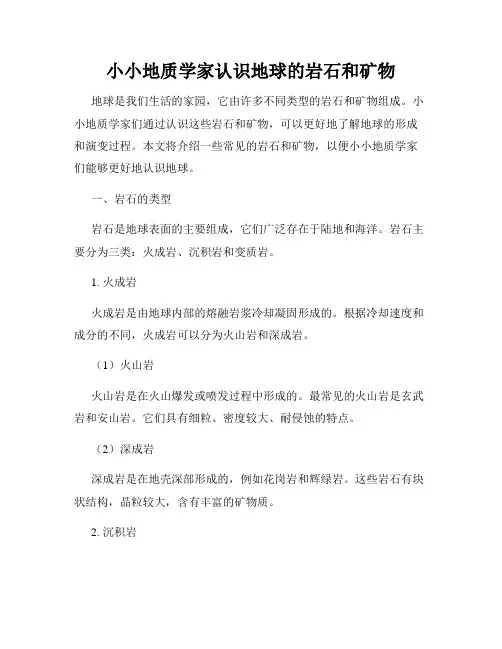 小小地质学家认识地球的岩石和矿物