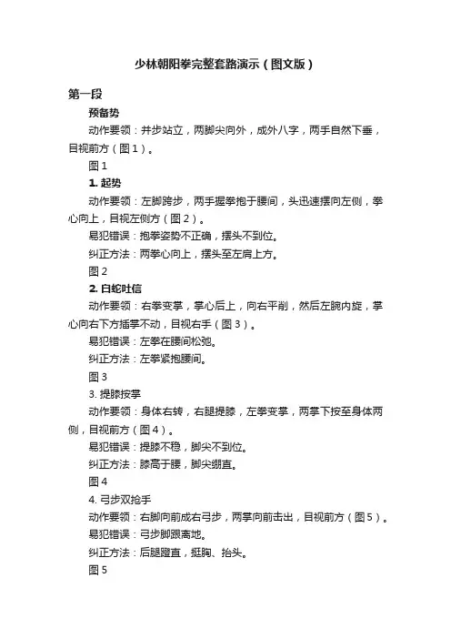 少林朝阳拳完整套路演示（图文版）