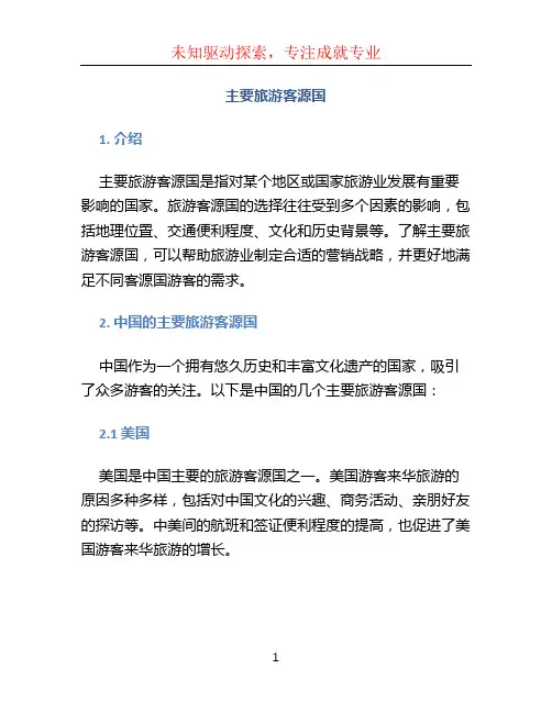 主要旅游客源国