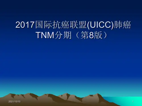 2017第8版国际抗癌联盟 (UICC)肺癌TNM分期