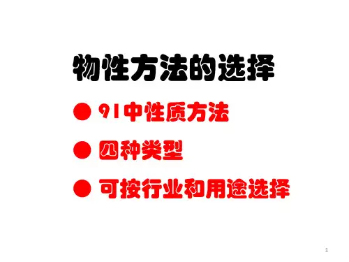 Aspen-Plus-物性方法的选择PPT优秀课件