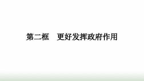 人教版高中思想政治必修2第2框更好发挥政府作用第2课我国的社会主义市场经济体制课件