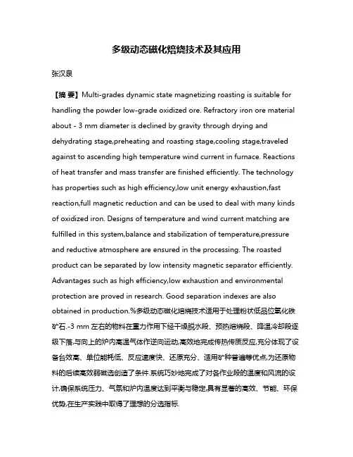 多级动态磁化焙烧技术及其应用
