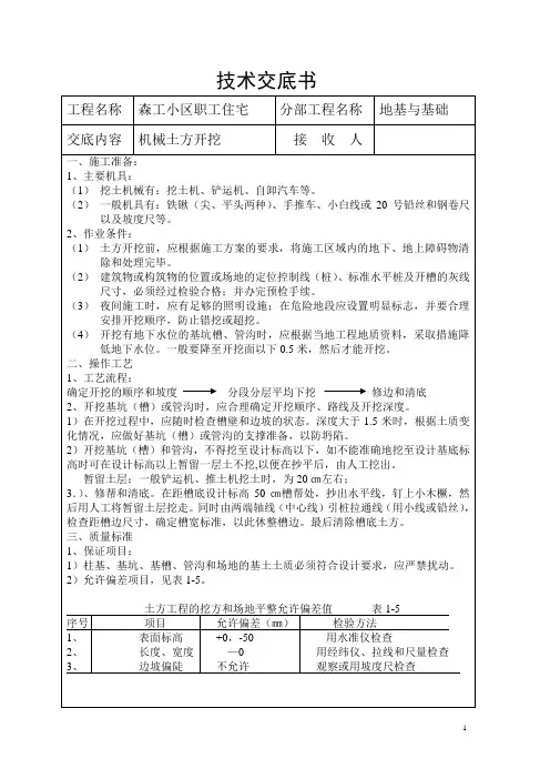 土建技术交底大全