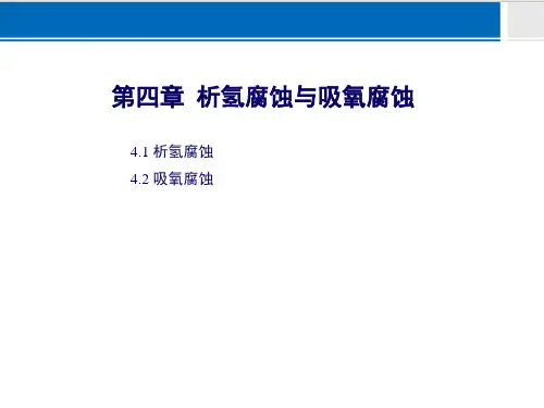 金属腐蚀与防护概论 第四章 析氢腐蚀与吸氧腐蚀