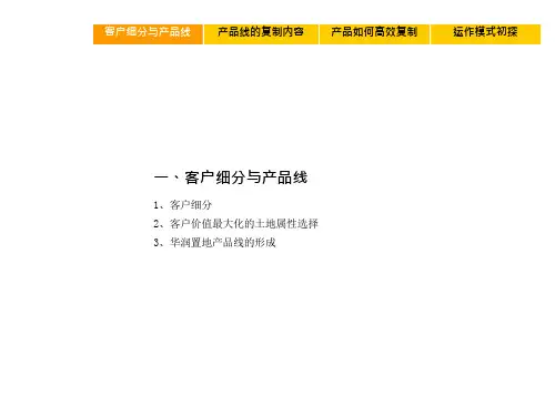 集团产品线住宅的高效率开发