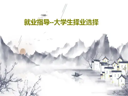 就业指导--大学生择业选择35页PPT
