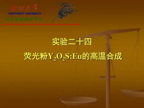 实验24荧光粉Y2O2S∶Eu的高温合成(精)