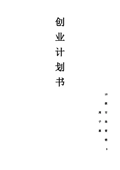 电商创业计划书 4