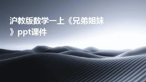 沪教版数学一上《兄弟姐妹》课件