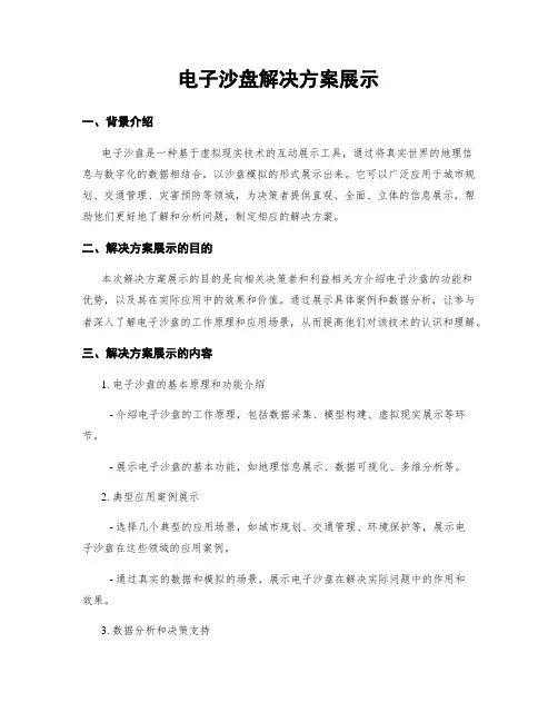 电子沙盘解决方案展示