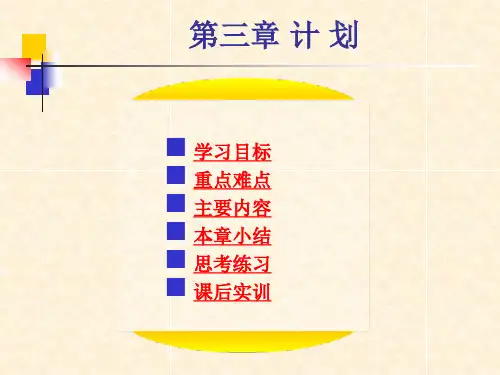 管理学基础-第3章 计划